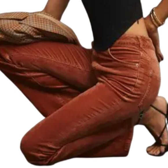 NWT | ANTHROPOLOGIE The Icon Flare Corduroy Jeans Rust US Women's 16W - Picture 5 of 14